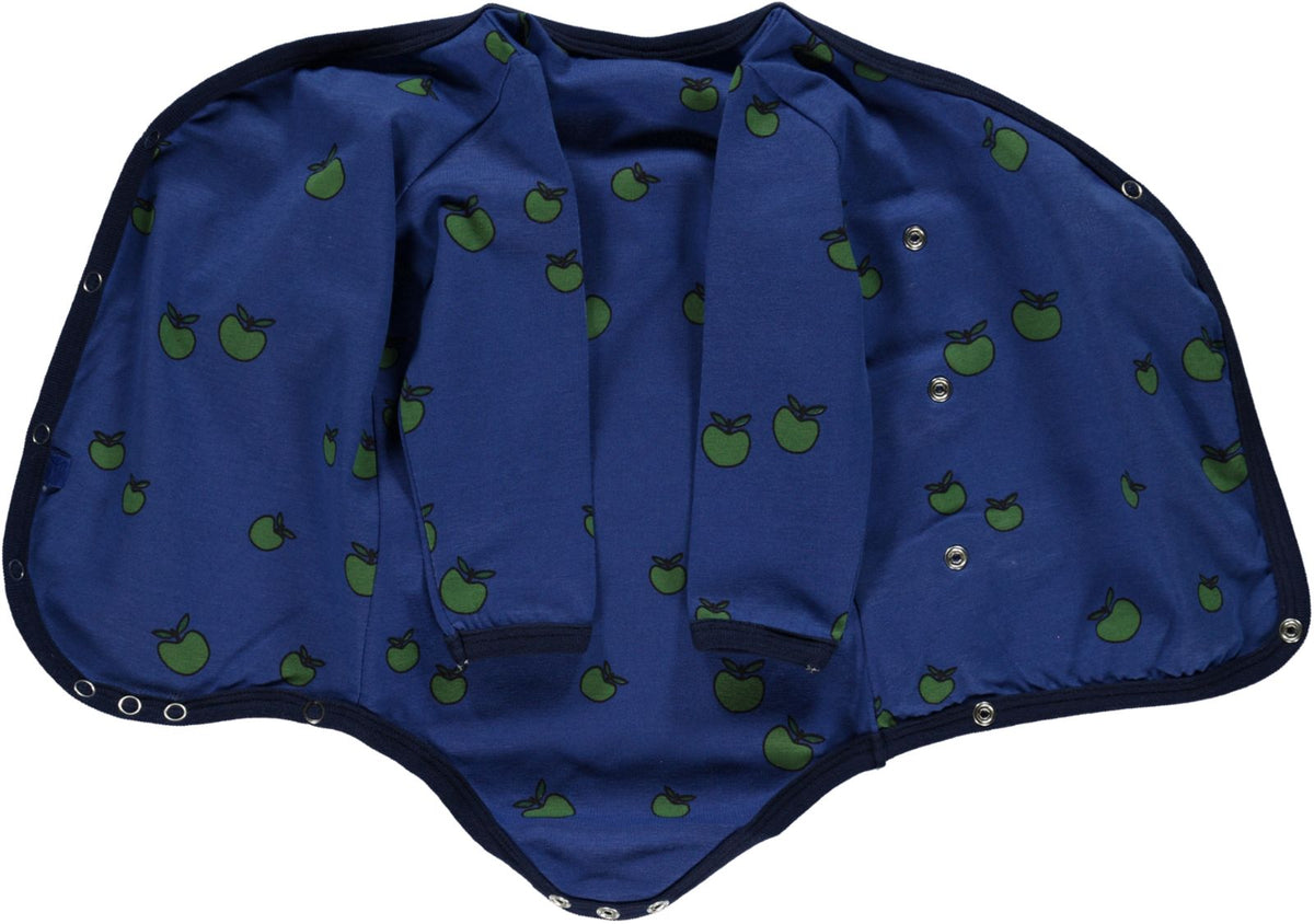 Long-sleeved bodysuit for newborns with apples