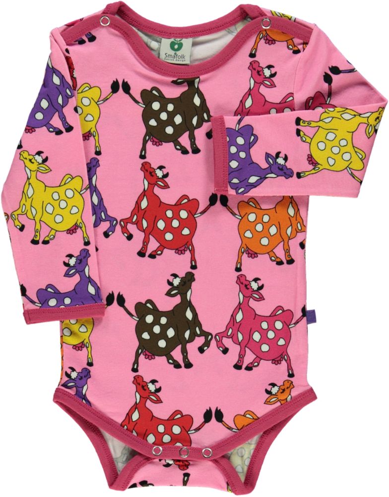 Long-sleeved body with cows