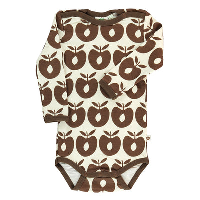 Wool blend bodysuit with apples
