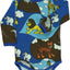 Long-sleeved bodysuit with zoo print