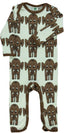 Long-sleeved jumpsuit with elephants