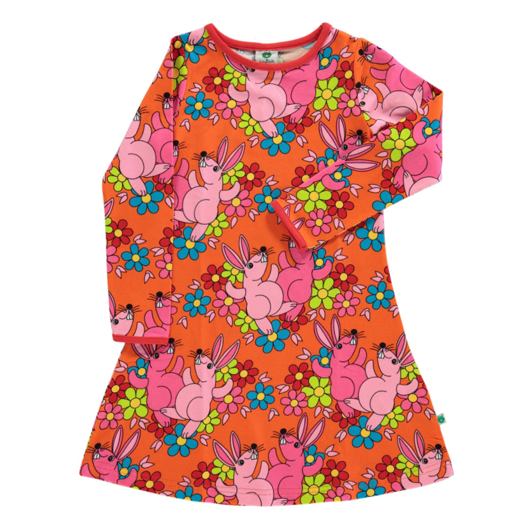 Dress with bunnies and flowers