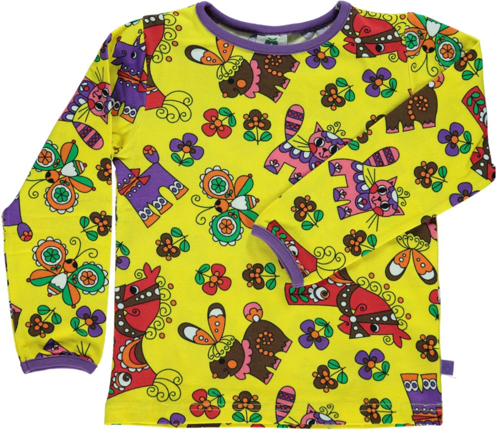Long-sleeved t-shirt with animals