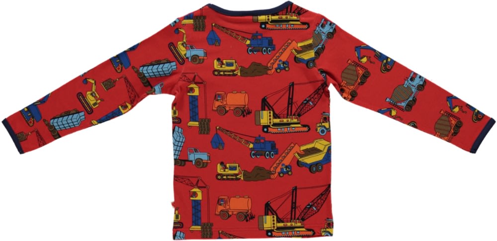 Long-sleeved blouse with machines