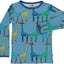 Long-sleeved blouse with giraffes