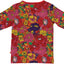 Langærmet bluse med retro blomster