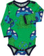 Long-sleeved bodysuit frogs and snails