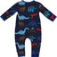 Long-sleeved dinosaur romper