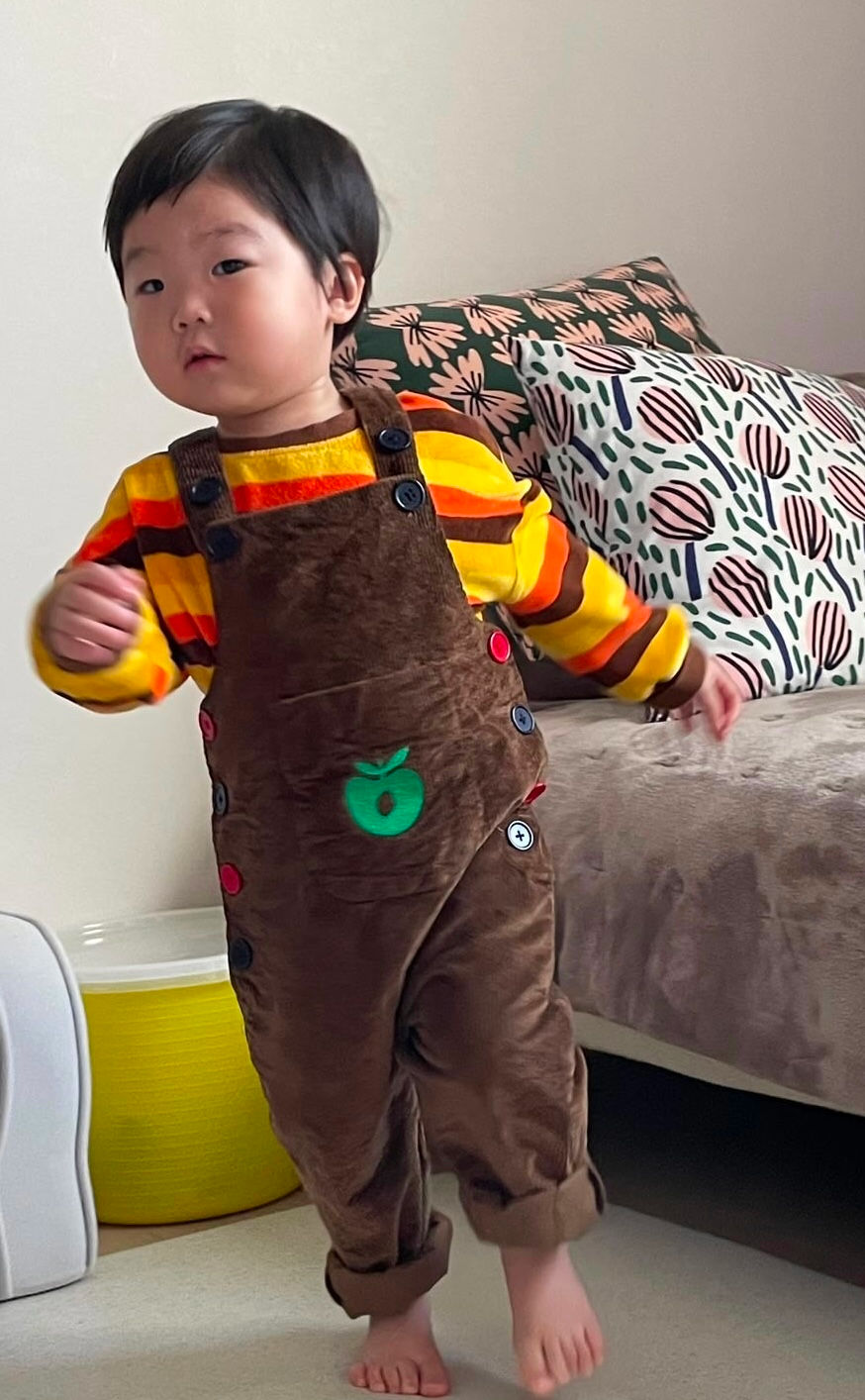 Corduroy overalls for baby
