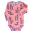 Long-sleeved bodysuit with deer