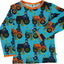 Long-sleeved tractor print top