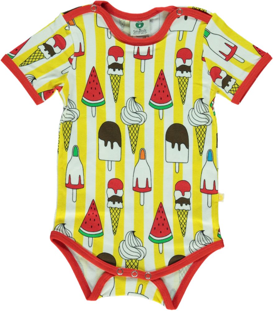 Long-sleeved bodysuit with ice cream