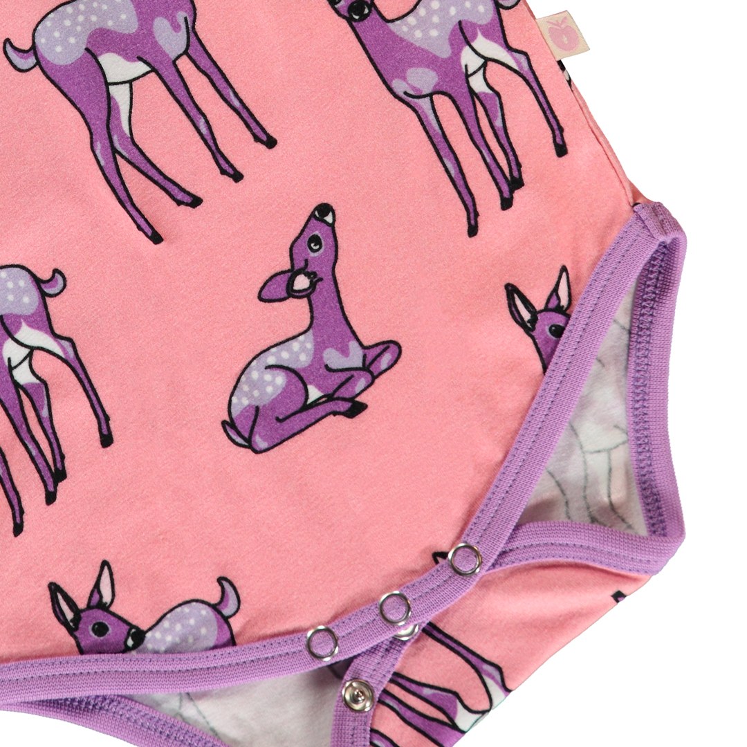 Long-sleeved bodysuit with deer