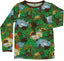 Long-sleeved blouse with forest landscape