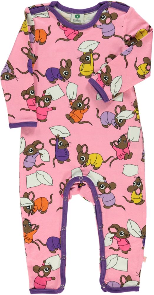 Long-sleeved all-in-one with mice