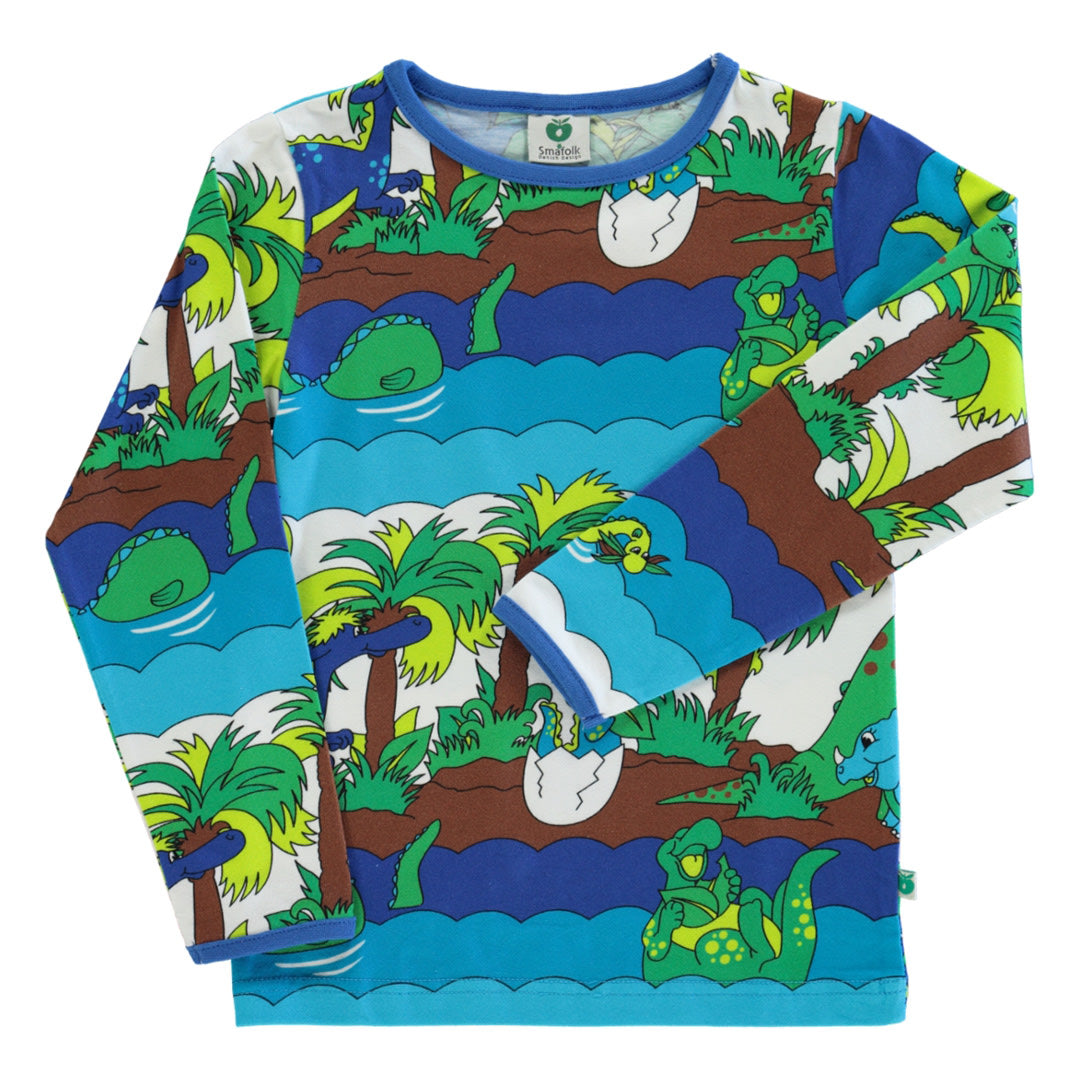 Long-sleeved dinosaur blouse