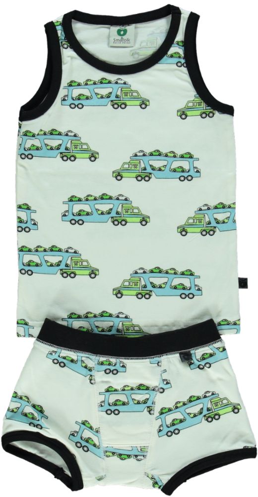 Underwear with transport cars