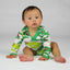 Long-sleeved bodysuit with crocodiles