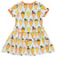 Short-sleeved dress with ice cream
