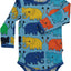Long-sleeved bodysuit with elephants