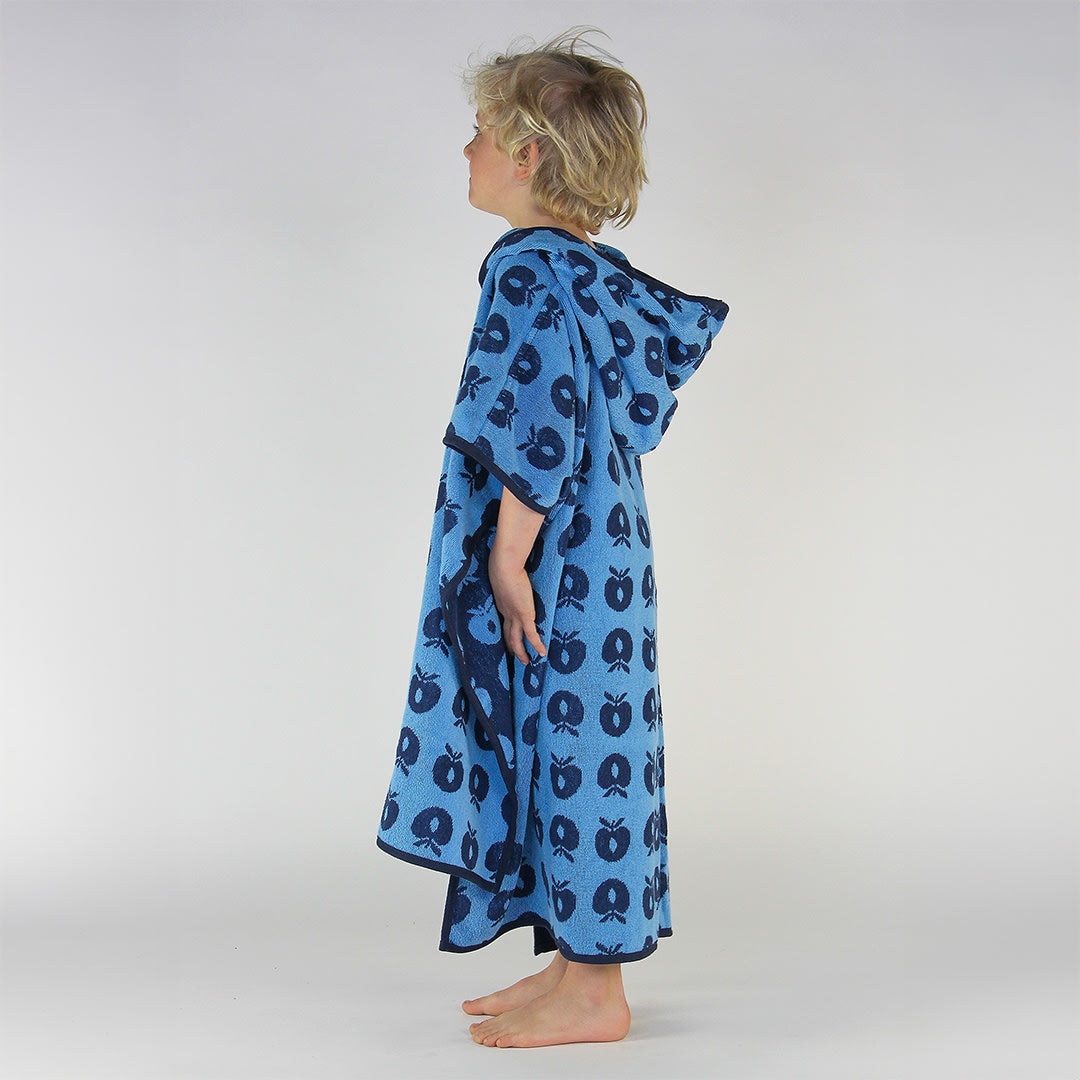 Badeponcho til børn med æbler 