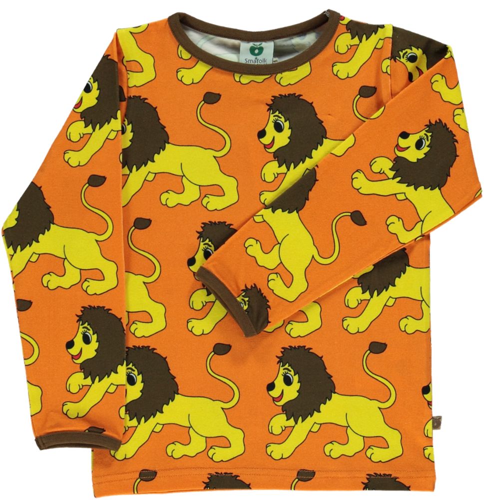 Long-sleeved blouse with lions