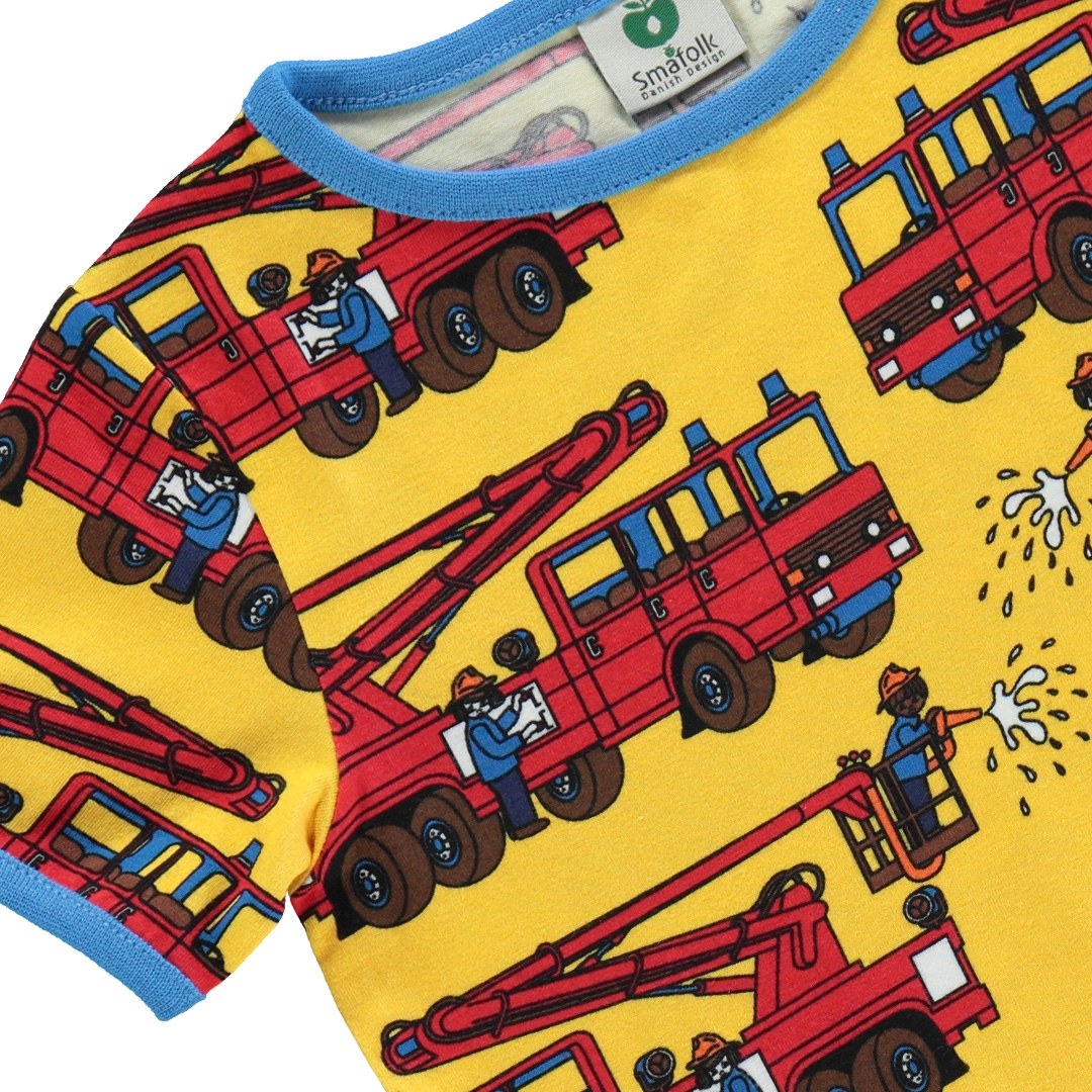 T-shirt with fire engine