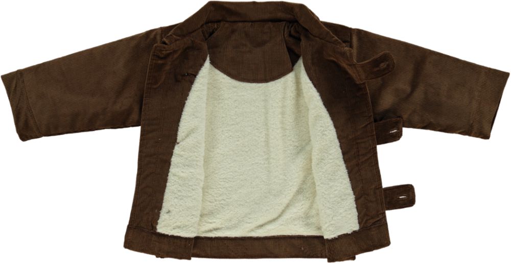 Velour jakke i brun til børn