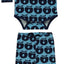 Sæt med langærmet babybody og leggings med retro æbler