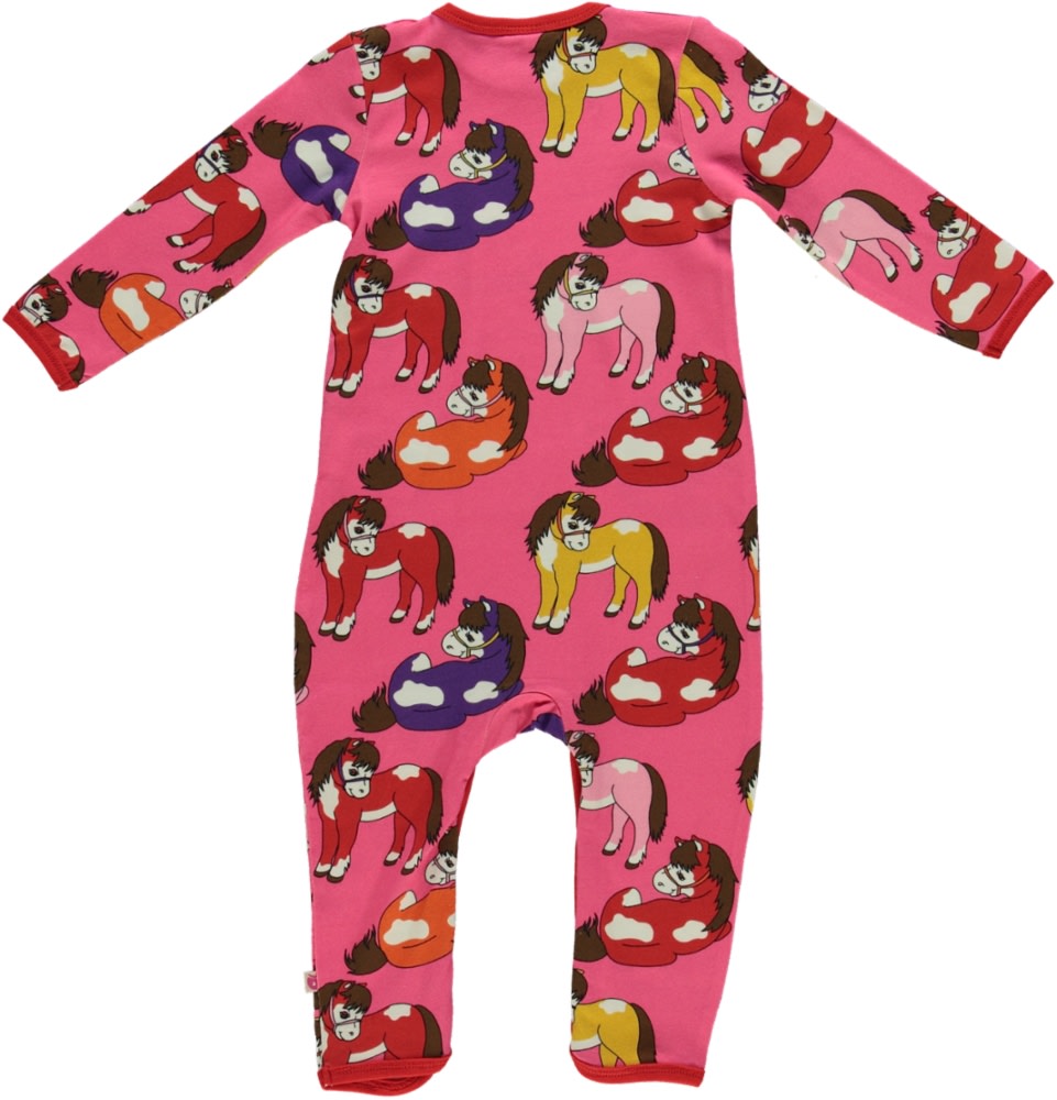 Long-sleeved jumpsuit with horses