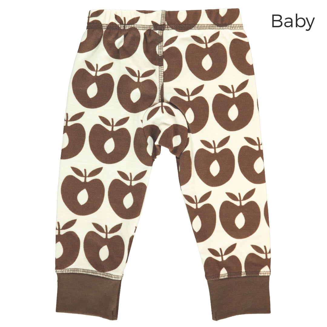 Wool blend leggings with apples
