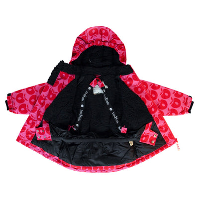 Winter jacket with apples