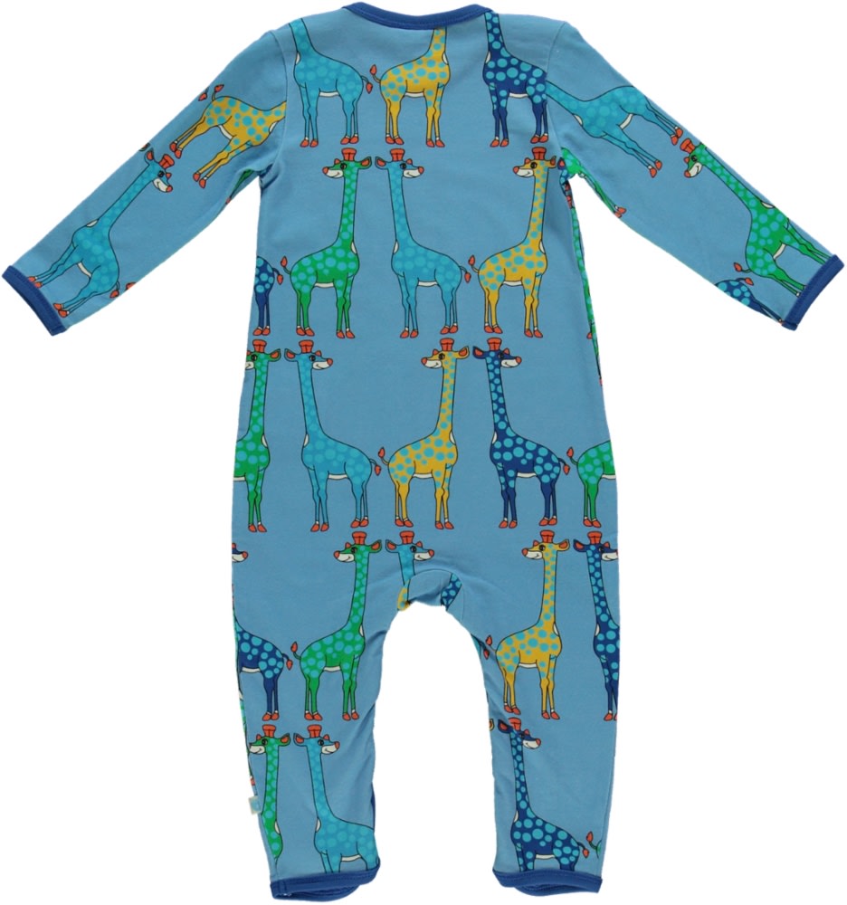 Long-sleeved all-in-one with giraffes