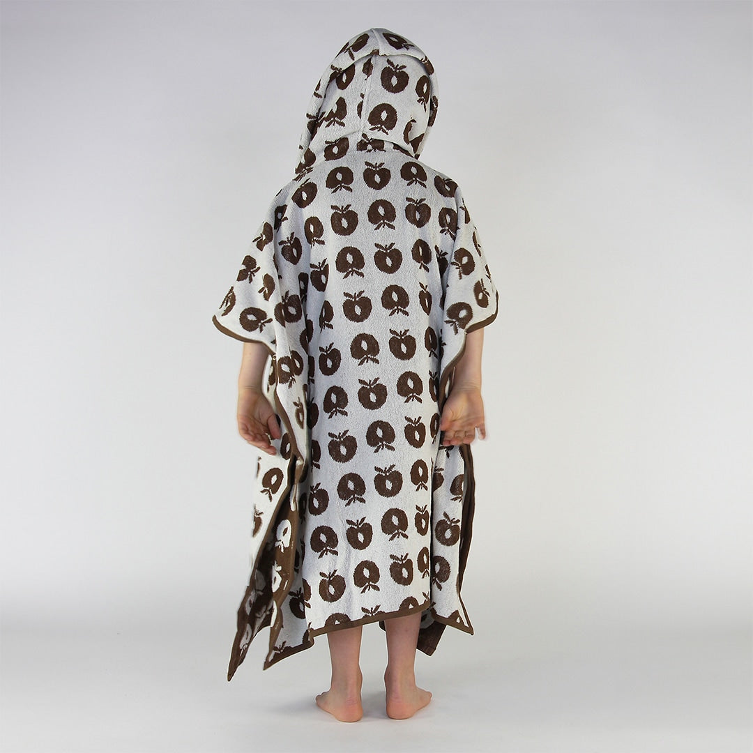 Badeponcho til børn med æbler 