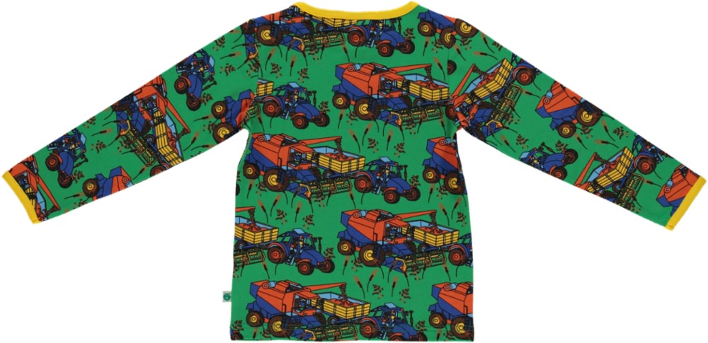 Long-sleeved shirt with combine harvesters