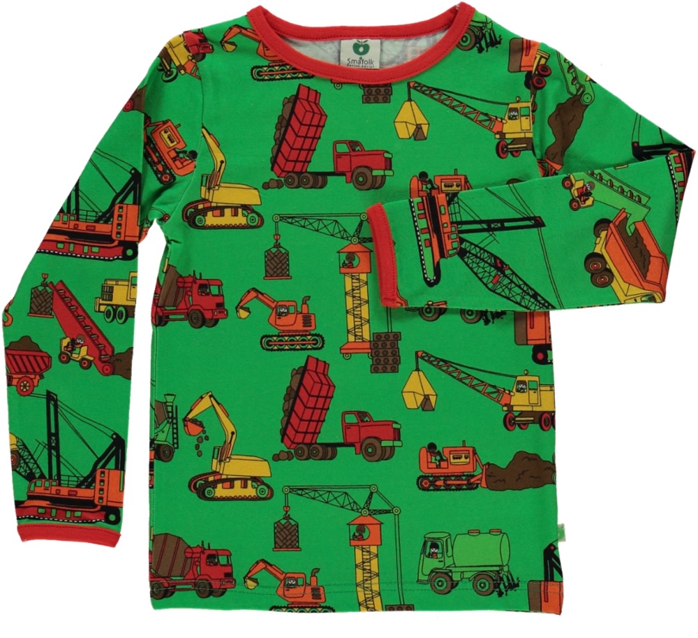 Long-sleeved blouse with machines