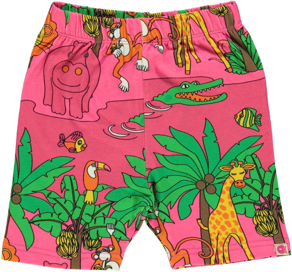 Legging shorts with jungle print
