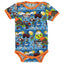 Short-sleeved bodysuit with farm