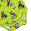 Long-sleeved bodysuit with badger cubs and fox cubs