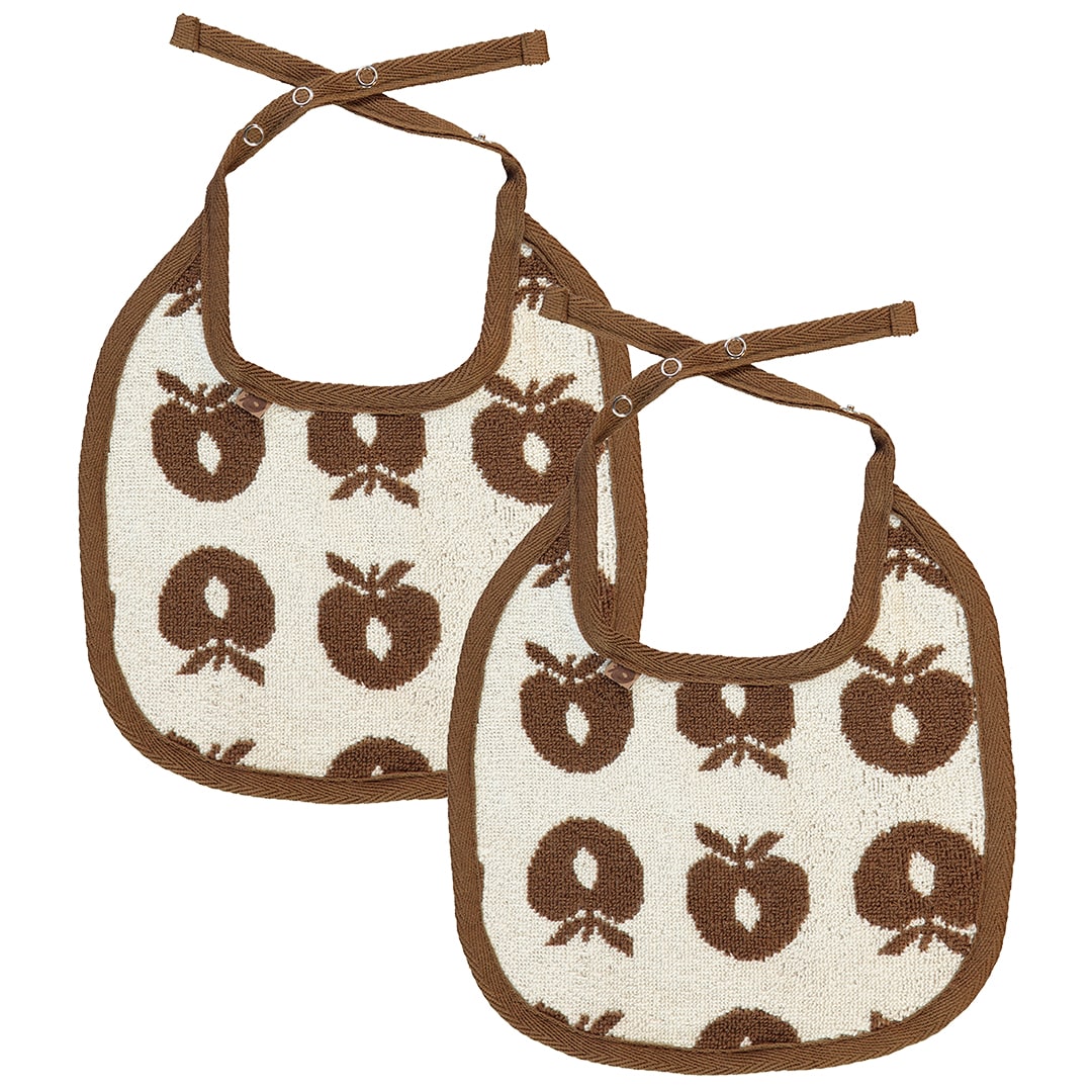 2-pack small bib with apples