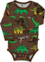 Long-sleeved dinosaur bodysuit