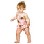 UV50 Baby Swimsuit, with skirt, surfing penguin