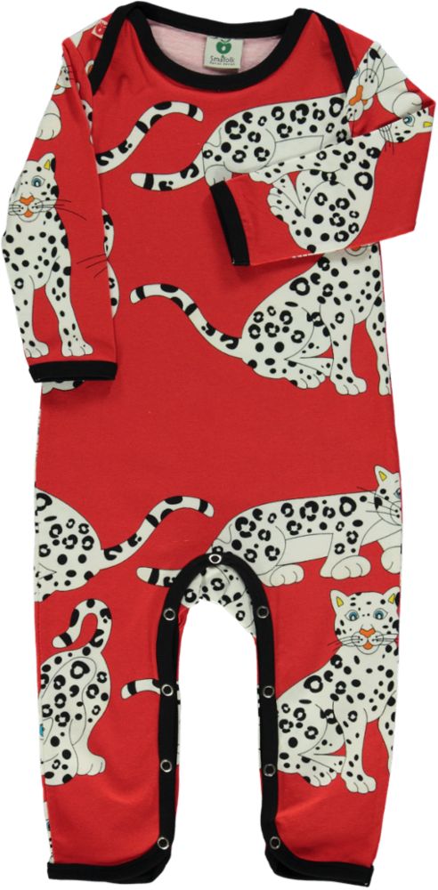 Long-sleeved snow leopard all-in-one