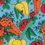 Long-sleeved blouse with vegetables