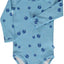 Long-sleeved wool blend bodysuit with apples