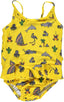 UV50 baby swimsuit with ruffles and ocean world print