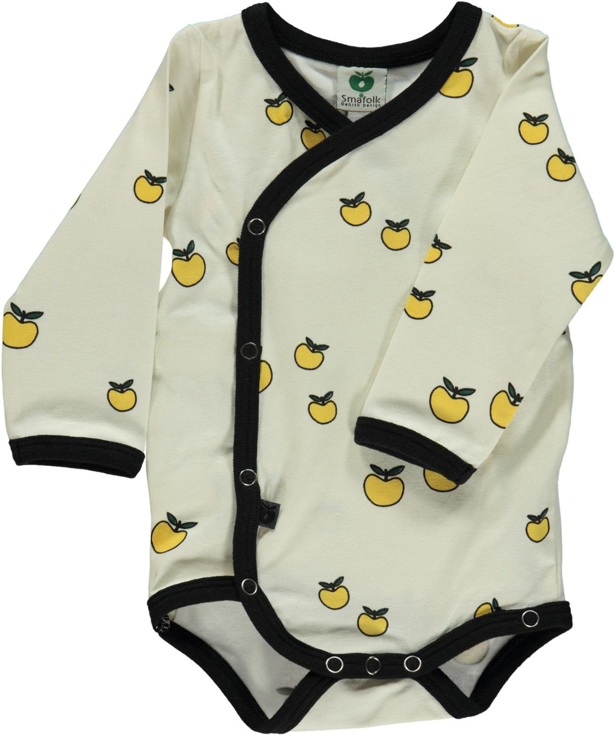 Long-sleeved bodysuit for newborns with apples