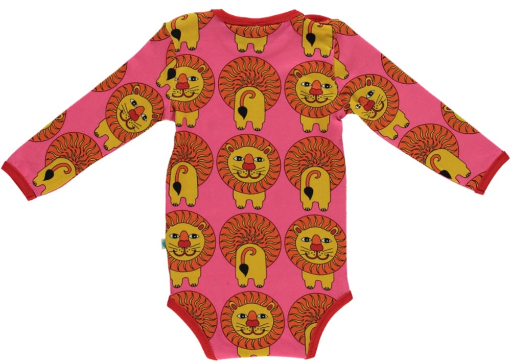 Long-sleeved bodysuit with lions