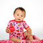 Short-sleeved jumpsuit with berries
