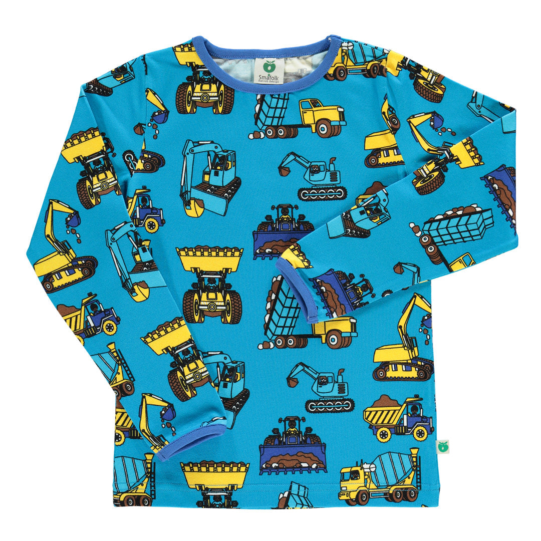 Long-sleeved blouse with machines